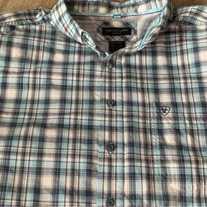 Ariat Pro Series Mens Long Sleeve Plaid Button Down Shirt XXL